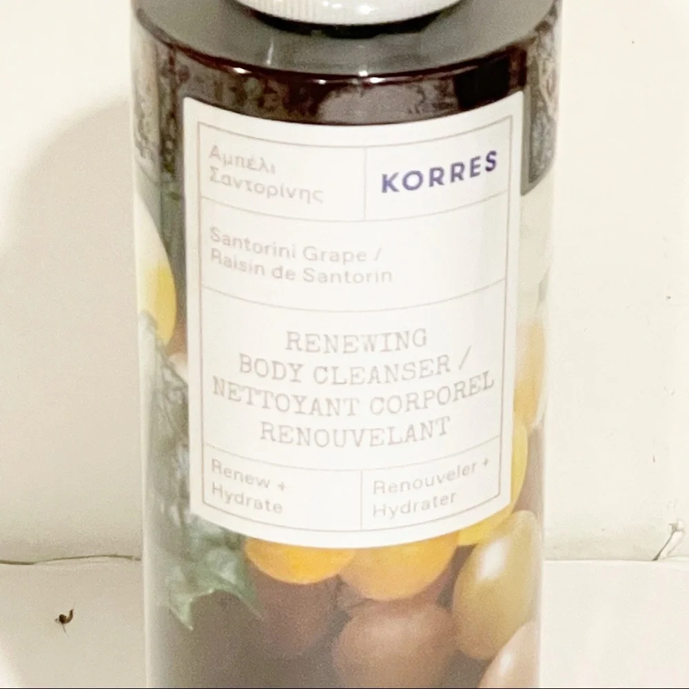 Korres Santorini Grape Renewing Body Cleanser Nourishing Bath‎ Shower New 8.4oz